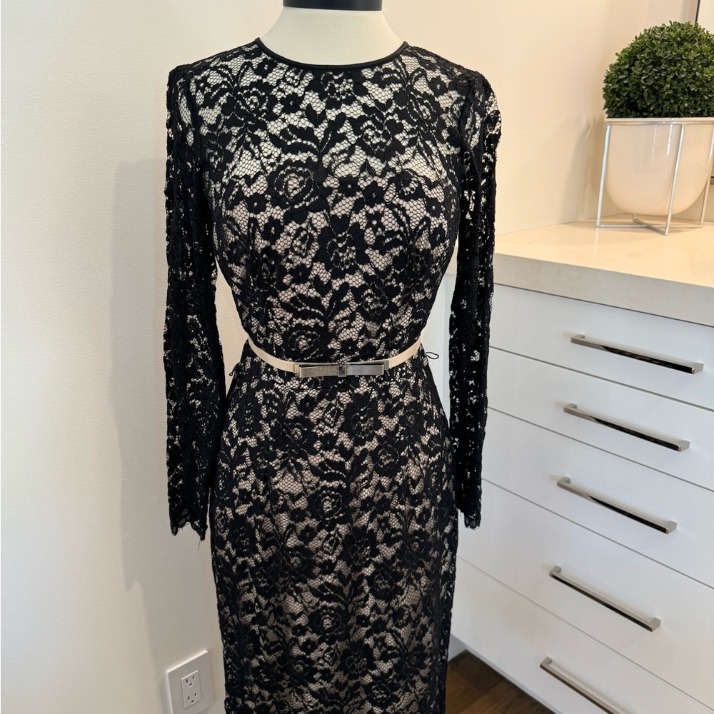 Black Lace Cocktail Dress - Size 10